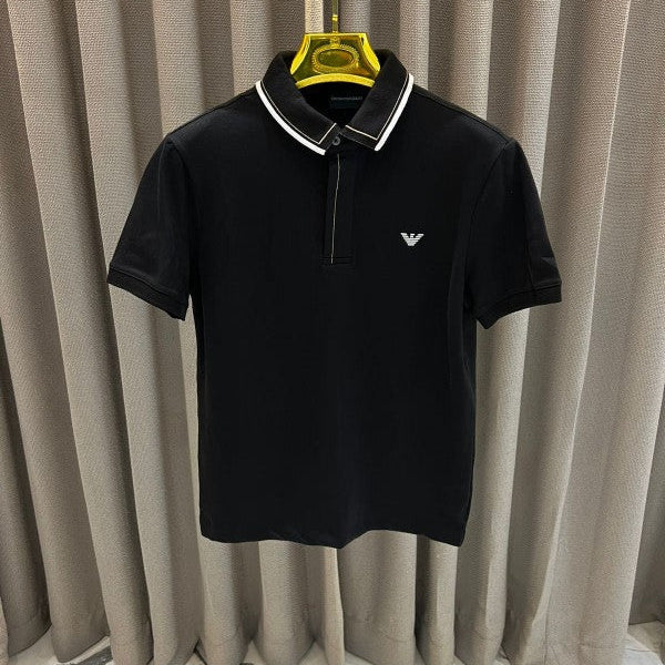 Emporio Armani Chest Logo Polo T-Shirt Black