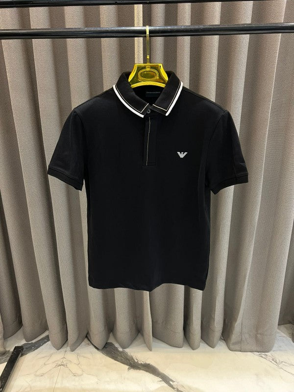 Emporio Armani Chest Logo Polo T-Shirt Black