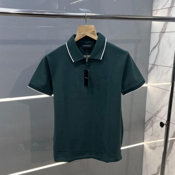 Emporio Armani Premium Polo T-Shirt Black (407) Clothing