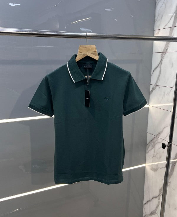 Emporio Armani Premium Polo T-Shirt Black (407) Clothing