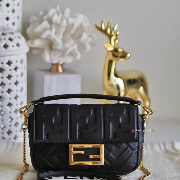 Fendi Baguette Small Black With Original Box