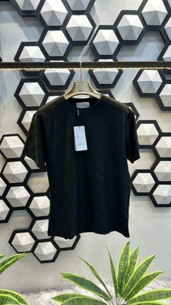 GC Logo Embossed Premium Black T-Shirt
