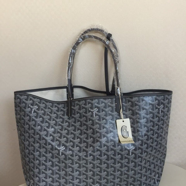 Goyard Grey Goyardine Coated Canvas and Leather Mini Saigon Top Handle Bag With Dust Bag