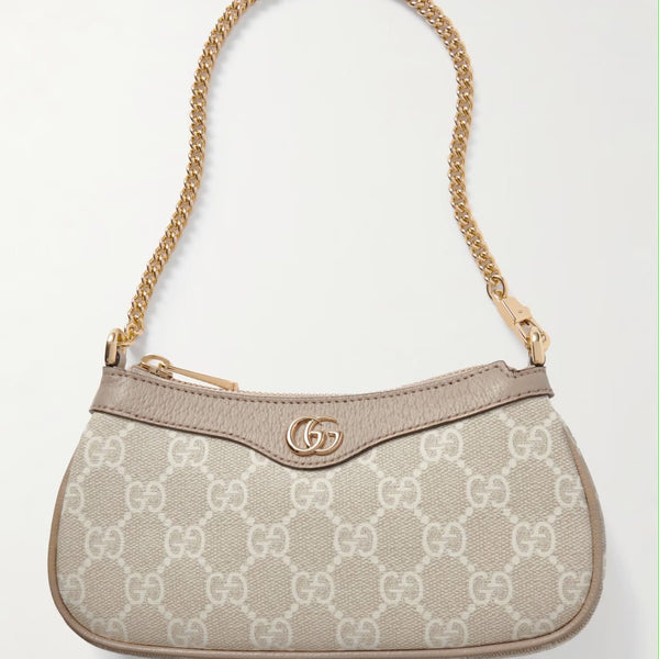 Gucci Horse Bit GG Monogram Crossbody Sling With OG Box Dust Bag 658576 Brown