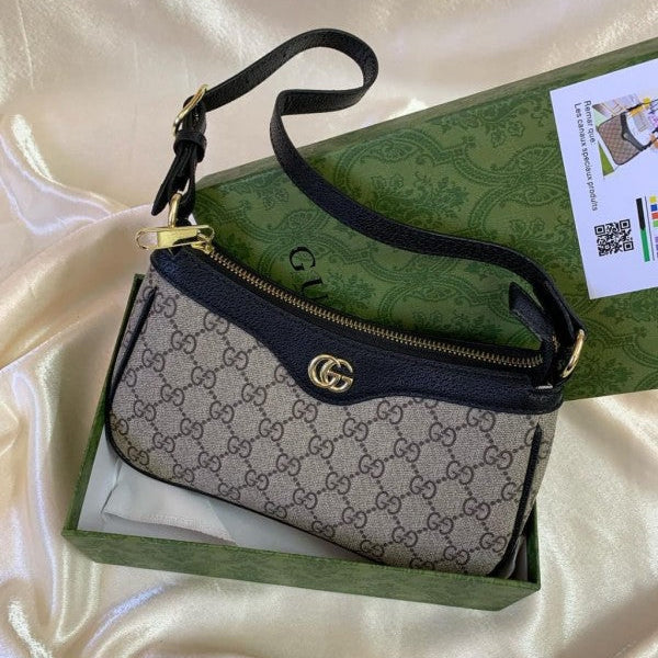 Gucci Ophidia Mini GG Canvas Chain Shoulder Bag With OG Box & Dust Bag 88333 Beige