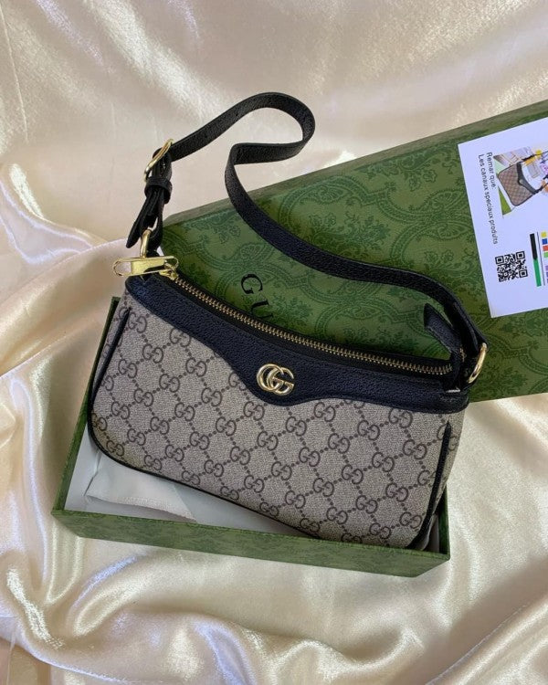 Gucci Ophidia Mini GG Canvas Chain Shoulder Bag With OG Box & Dust Bag 88333 Beige