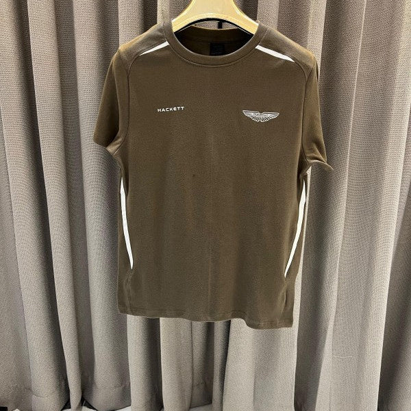 Hacket Chest Logo Print Round Neck T-shirt