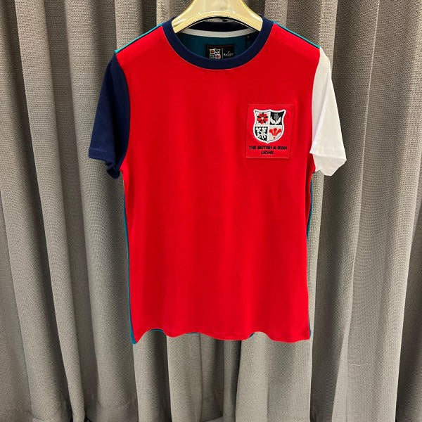 Hacket Chest Logo Print Round Neck T-shirt Red