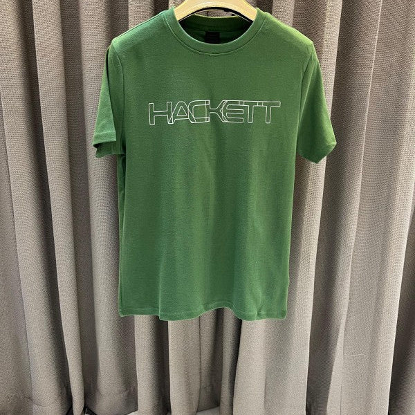 Hacket Middle Brand Print Round Neck T-shirt Green