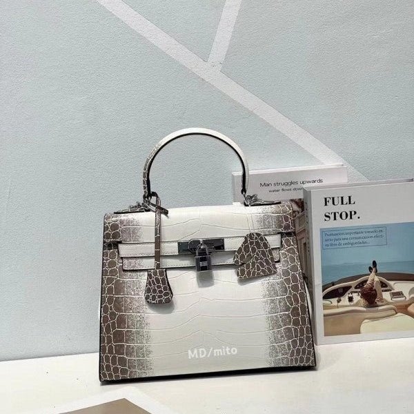 Hermes Blanc Crocodile Niloticus Himalaya Encrusted Birkin Bag With OG Box & Dust Bag (1080 Himalayas)