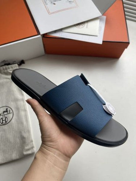 Hermes Izmir Slides Original Packaging Black Teal