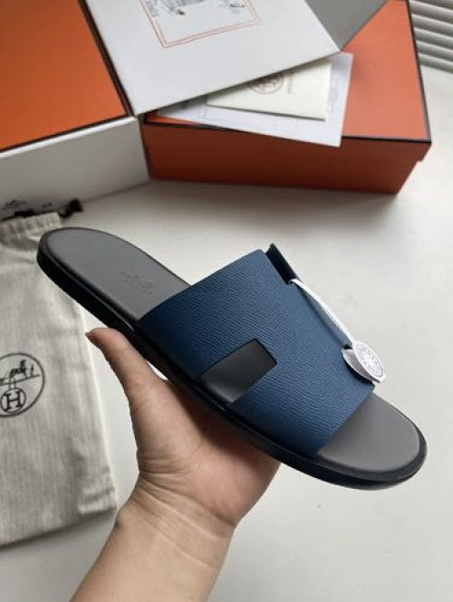 Hermes Izmir Slides Original Packaging Black Teal