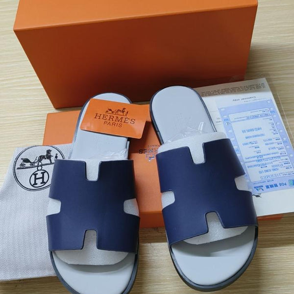Hermes Leather Premium Slides Classic