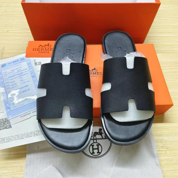 Hermes Leather Premium Slides Stylish