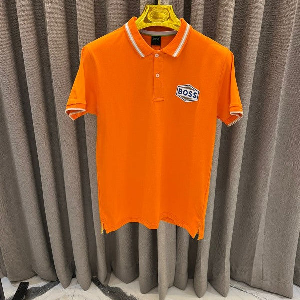 Hugo Boss Chest Logo Polo T-Shirt Orange