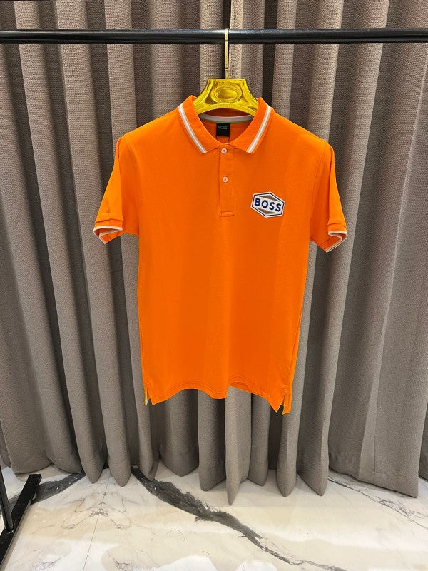 Hugo Boss Chest Logo Polo T-Shirt Orange