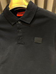 Hugo Boss Jet Black Side Patch Polo T-Shirt