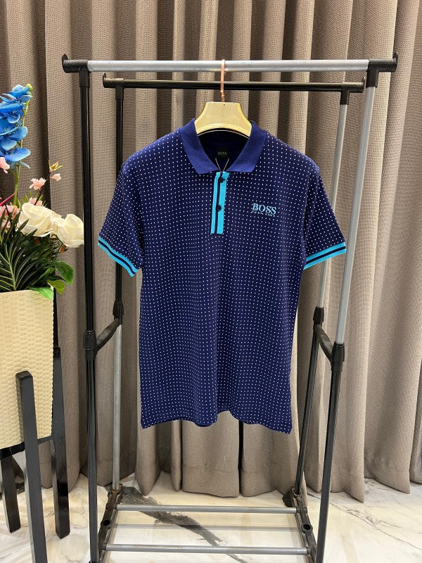 Hugo Boss Polka Dot Polo T-Shirt Blue