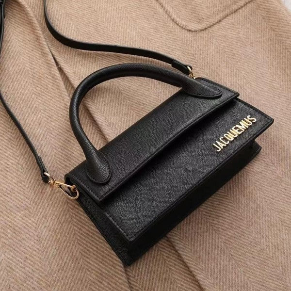 Jacquemus Le Chiquito Long Handle Bag With Sling Belt and OG Box (Black - 285)