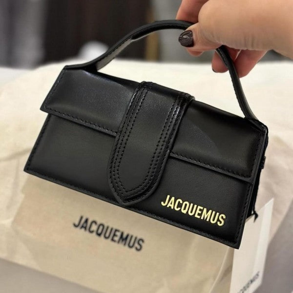 Jacquemus Leather Le Bambino Bag With Sling Strap (109-1 Black)