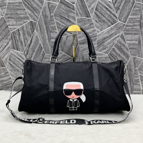 Karl Lagerfeld Duffle Gym Bag With Dust Bag K524 Black