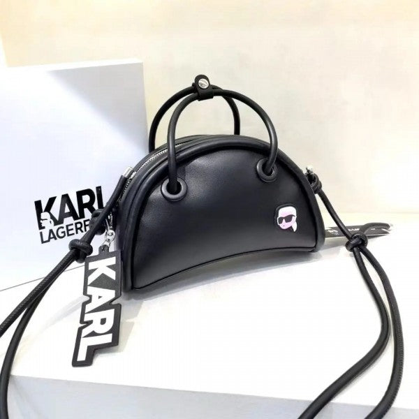 Karl Lagerfeld Iconic Black Small Crossbody Sling Bag With OG Box & Dust Bag K660 Black