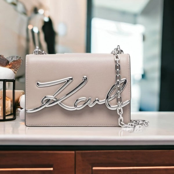 Karl Lagerfeld K Signature Cross Body Shoulder Bag With OG Box & Dust Bag (PINK - 424)