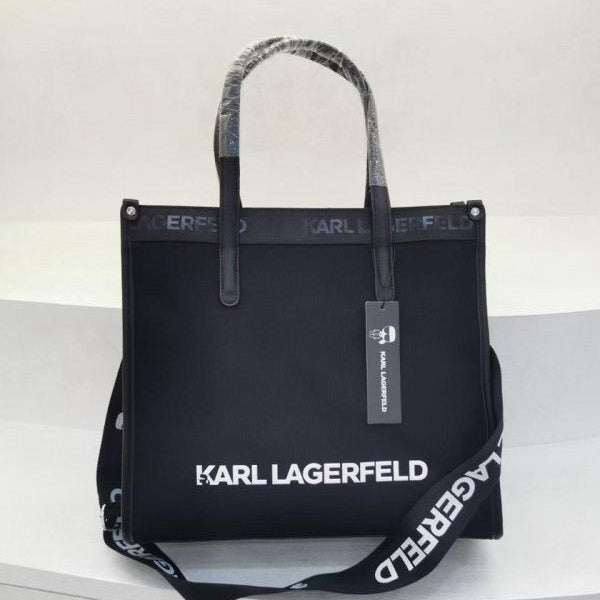 Karl Lagerfeld SKUARE Black Color Tote Bag With Tag & Dust Bag Black - K632