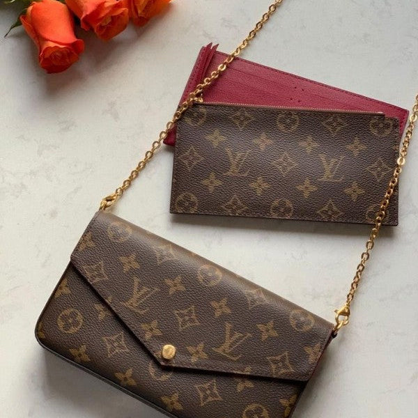 LV Felicie Monogram Pochette With OG Box & Dust Bag (Brown - 731)