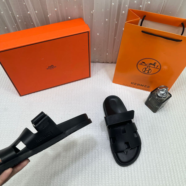 LV Hermes Premium Slides whit og box Black