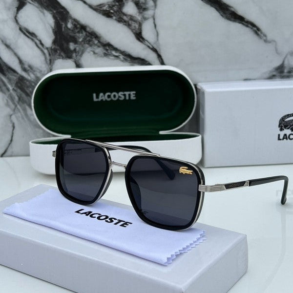 Lacoste 301 Silver Black Sunglasses
