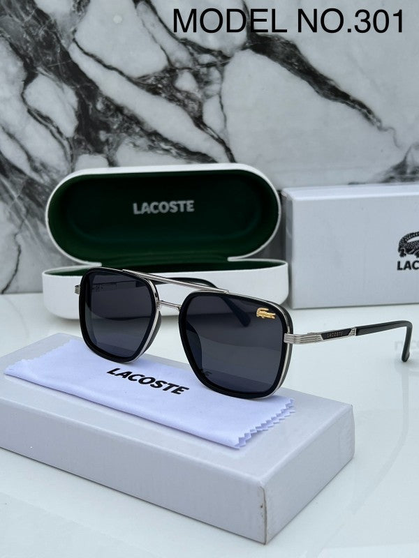 Lacoste 301 Silver Black Sunglasses