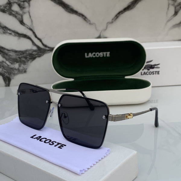 Lacoste 9221 Silver Black Sunglasses