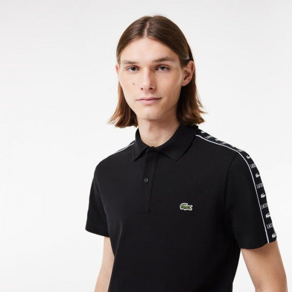 Lacoste Black Premium Embroidery Logo Classic Polo T-Shirt