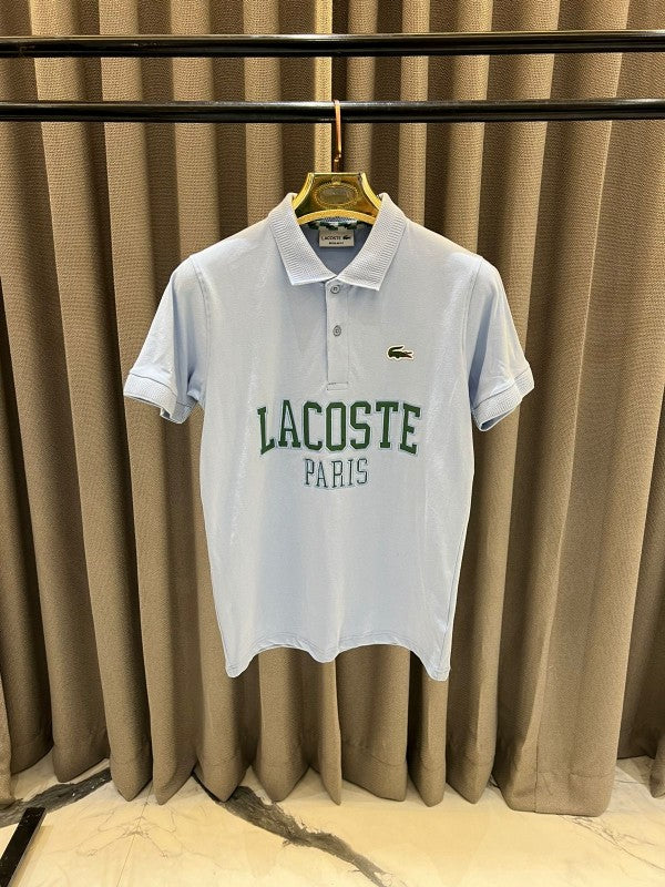 Lacoste Middle Brand Logo Polo T-Shirt Sky Blue
