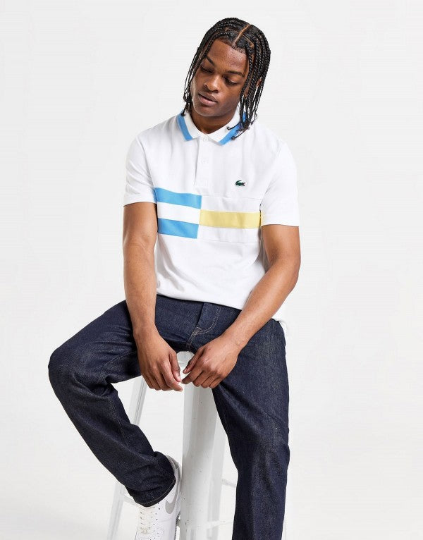 Lacoste White Embroidery Logo Classic Polo T-Shirt Clothing (Polo)