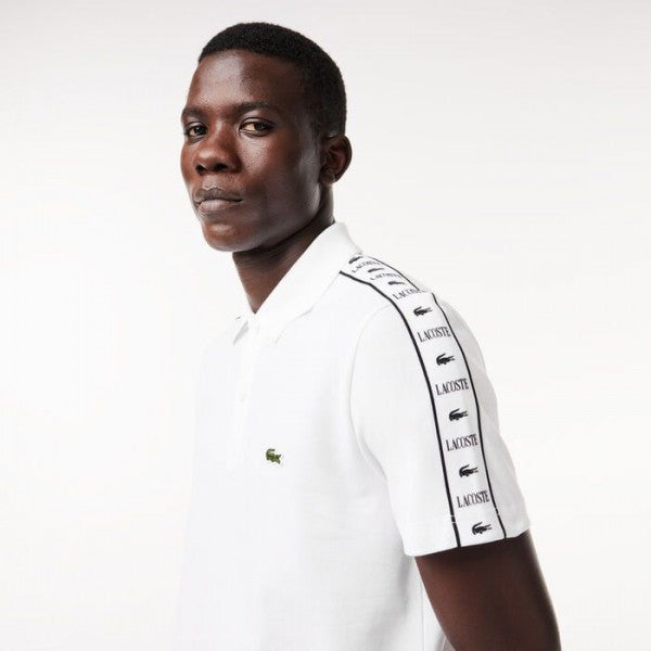 Lacoste White Premium Embroidery Logo Classic Polo T-Shirt