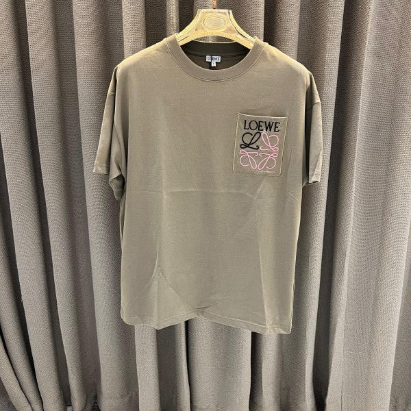 Loewe Chest Pocket Round Neck T-shirt Grey