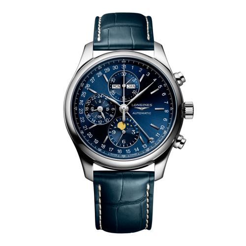 Longines Master Collection Automatic Watch Blue Dial Blue Leather Strap ? Watches