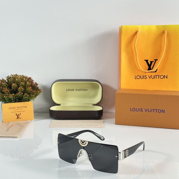 Louis Vuitton 0149 Silver Black Sunglasses