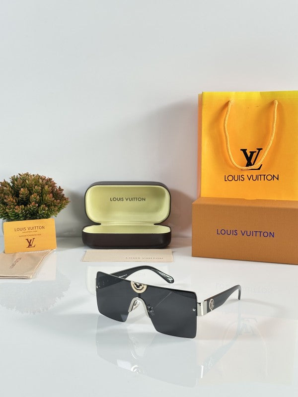 Louis Vuitton 0149 Silver Black Sunglasses