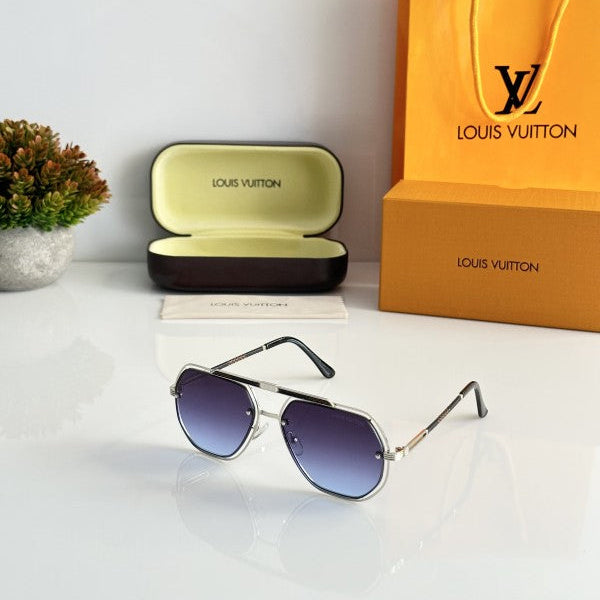 Louis Vuitton 5013 Silver Blue Sunglasses