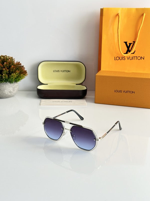 Louis Vuitton 5013 Silver Blue Sunglasses