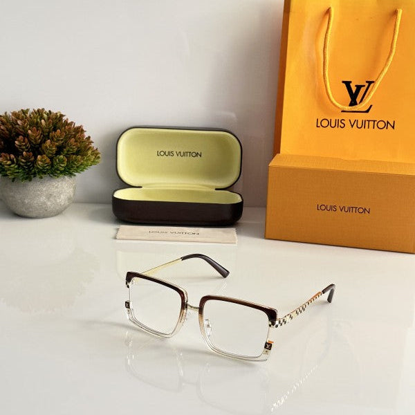 Louis Vuitton 7249 Gold Brown Frame Sunglasses