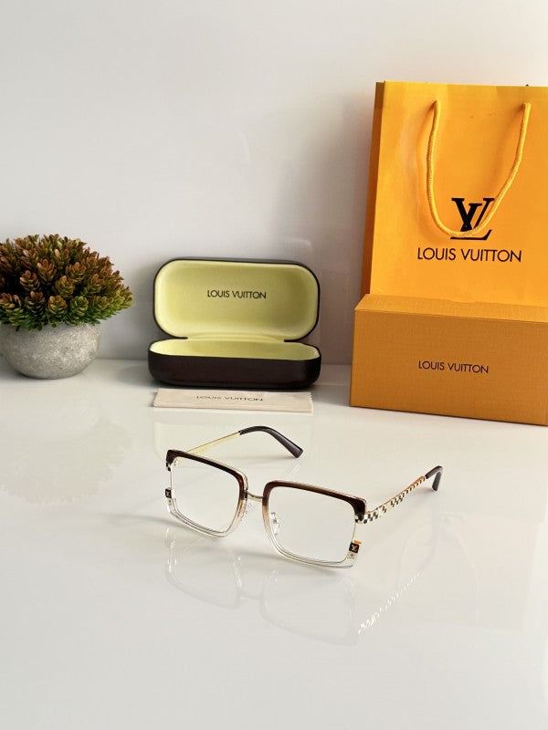 Louis Vuitton 7249 Gold Brown Frame Sunglasses