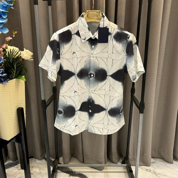 Louis Vuitton Big Monogram Black Shaded Half Sleeves Shirt (Shirt)