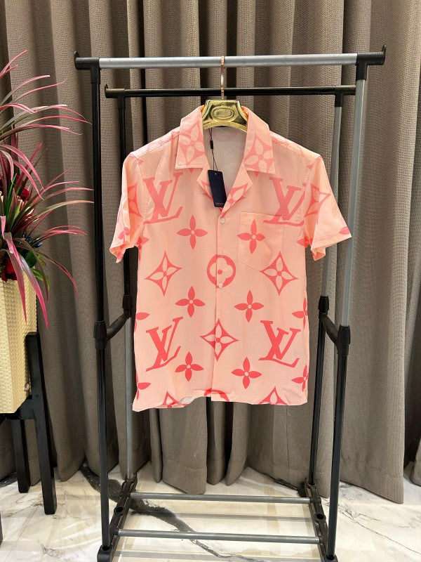 Louis Vuitton Big Monogram Classic Half Sleeves Shirt (Shirt)