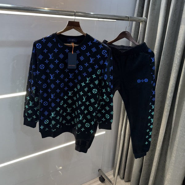 Louis Vuitton Black Monogram Premium Tracksuit with Carry Bag (Tracksuit)