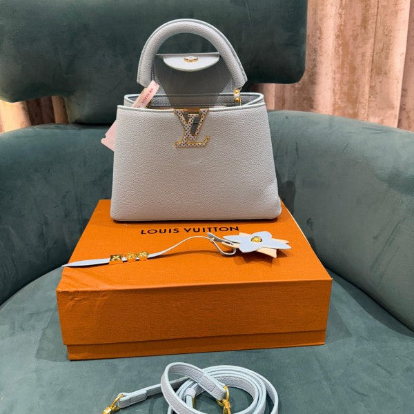 Louis Vuitton Capucines Medium Light Blue OG Double Box With Dust Bag 9681773 Blue