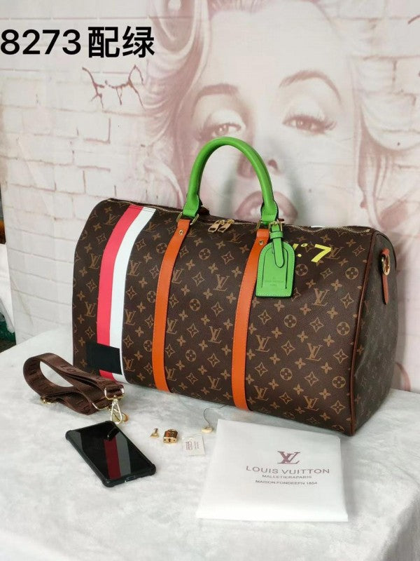 Louis Vuitton Keepall Bandouliere 55 Trunk No7 Weekend Travel Duffle Bag with Tag & Dust Bag (8273)